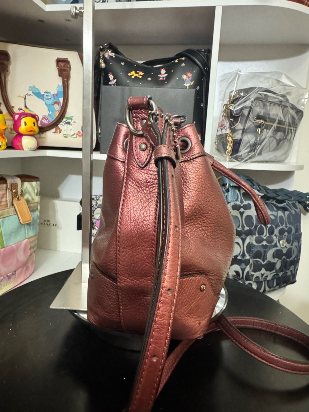 Coach Metallic Mickie Drawstring Bucket Bag - Picture 3 of 9